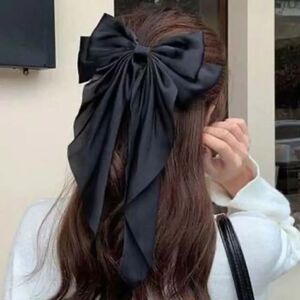 Black bow hair clip N65